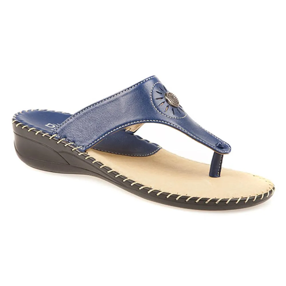 Leather Toe Post with Metal Centre Stud - KFFLY1901 / 146 506