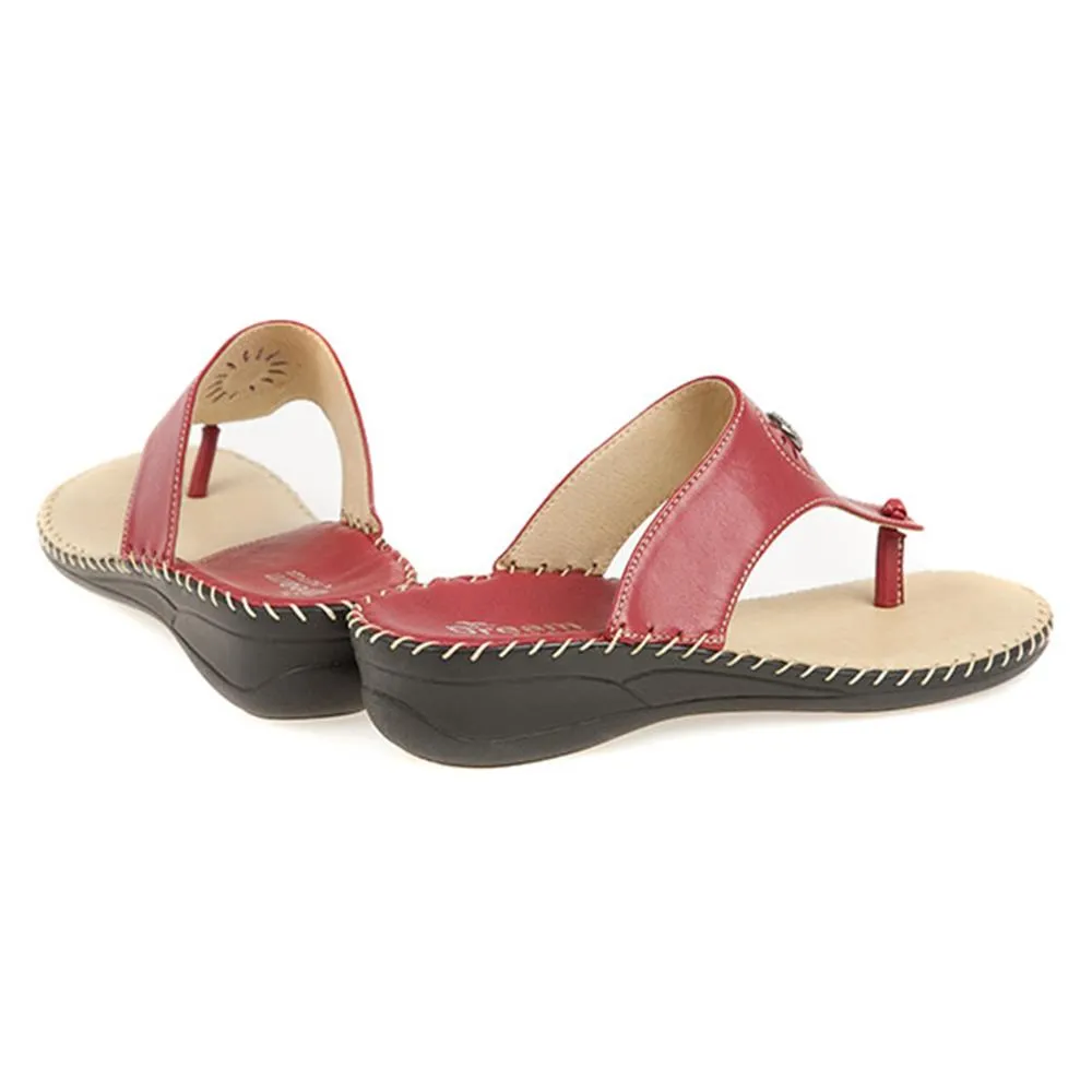 Leather Toe Post with Metal Centre Stud - KFFLY1901 / 146 506