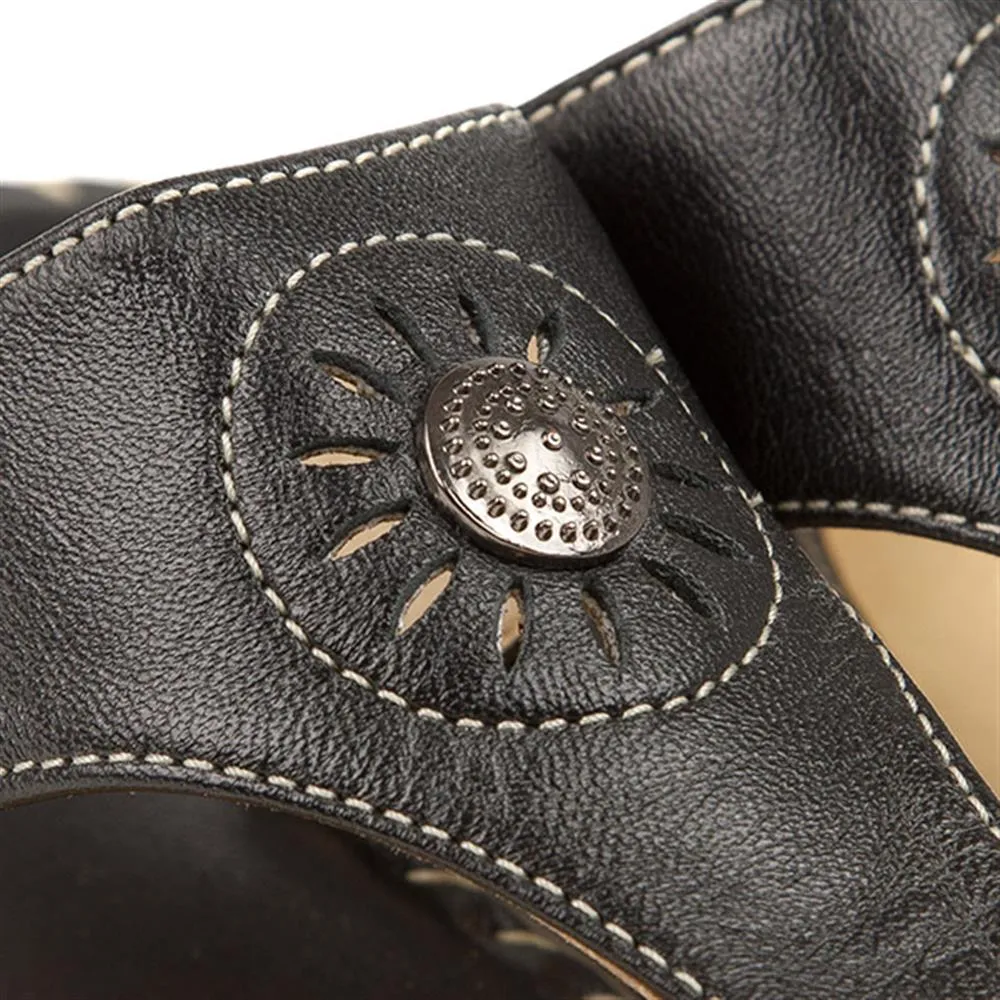 Leather Toe Post with Metal Centre Stud - KFFLY1901 / 146 506