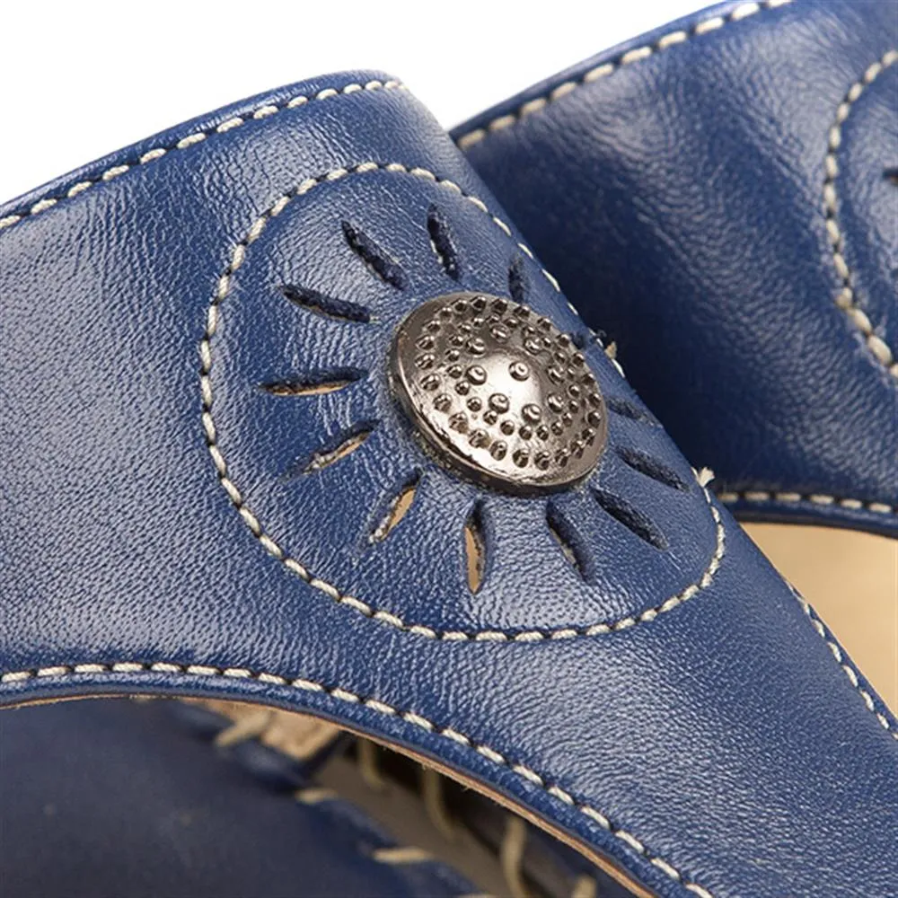Leather Toe Post with Metal Centre Stud - KFFLY1901 / 146 506