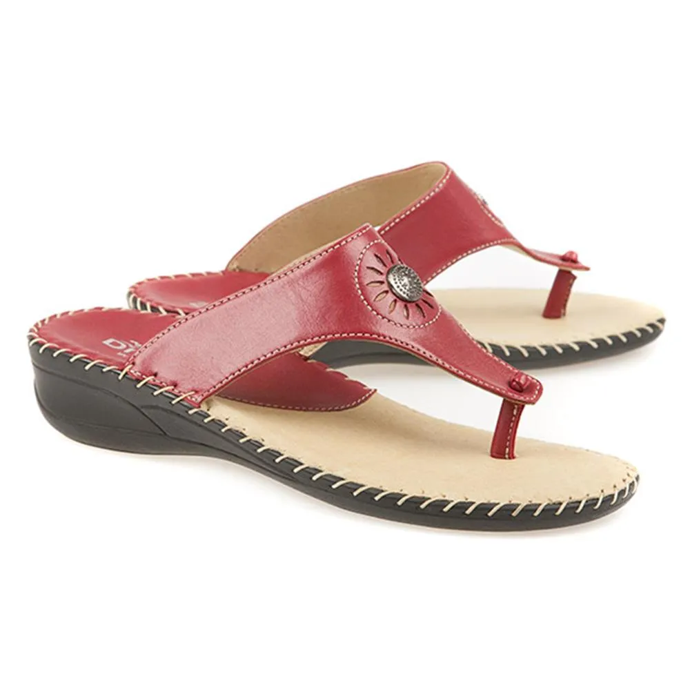 Leather Toe Post with Metal Centre Stud - KFFLY1901 / 146 506