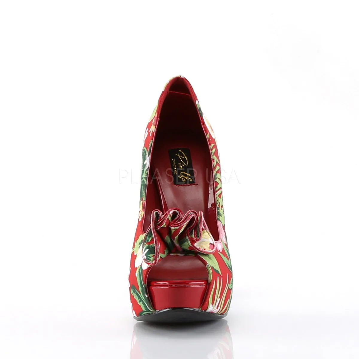 LOLITA-11  Red Floral Print Fabric