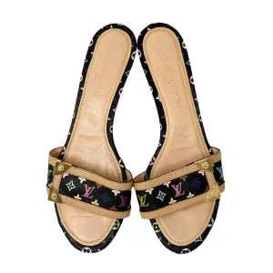 Louis Vuitton Black Multicolor Sandals
