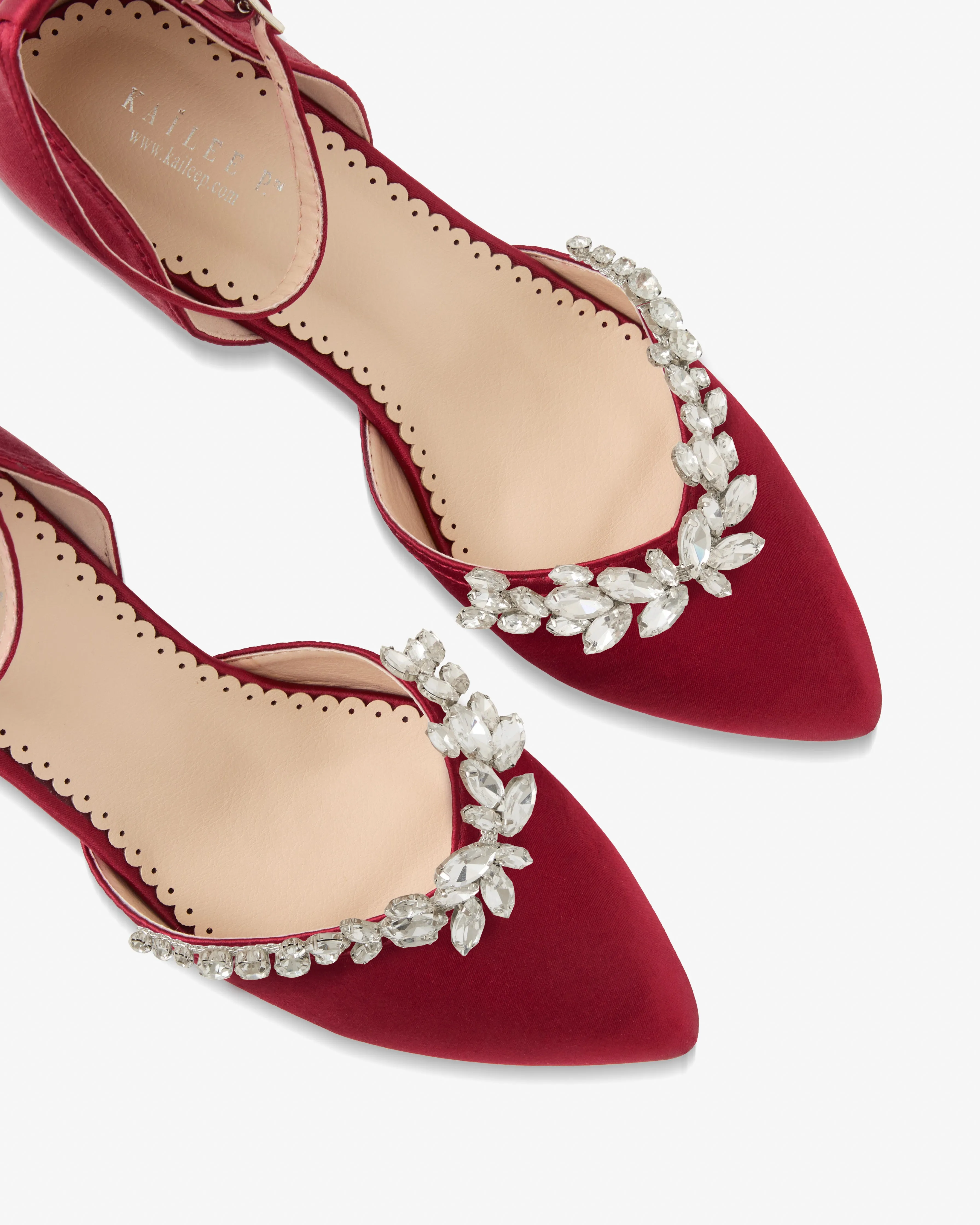 Marquise Rhinestone Block Heel Evening Shoes