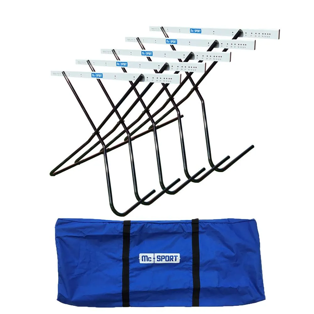 McSport Scissor Hurdle Training 5 Pack with Bag