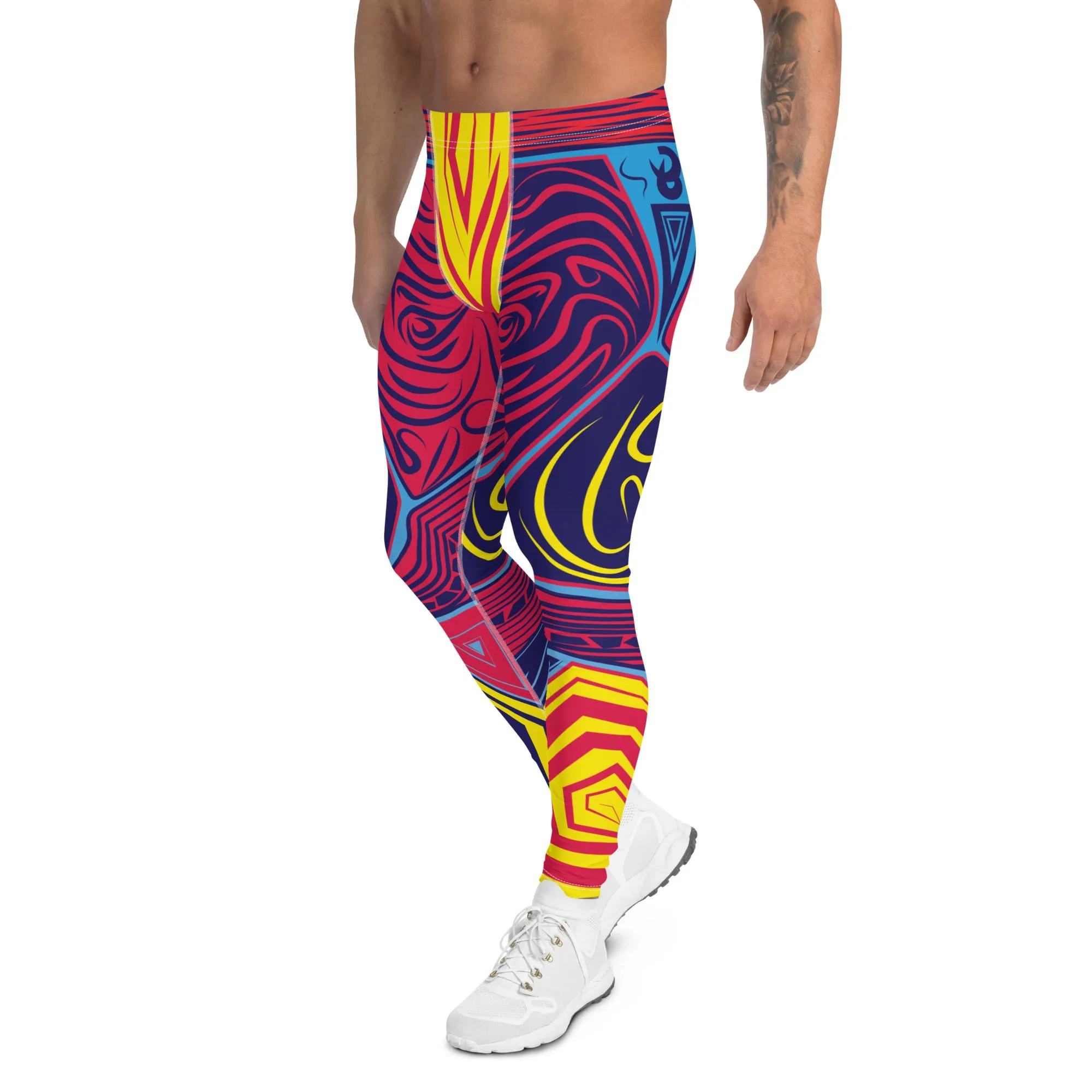 Men's Leggings, Luchador Carnival