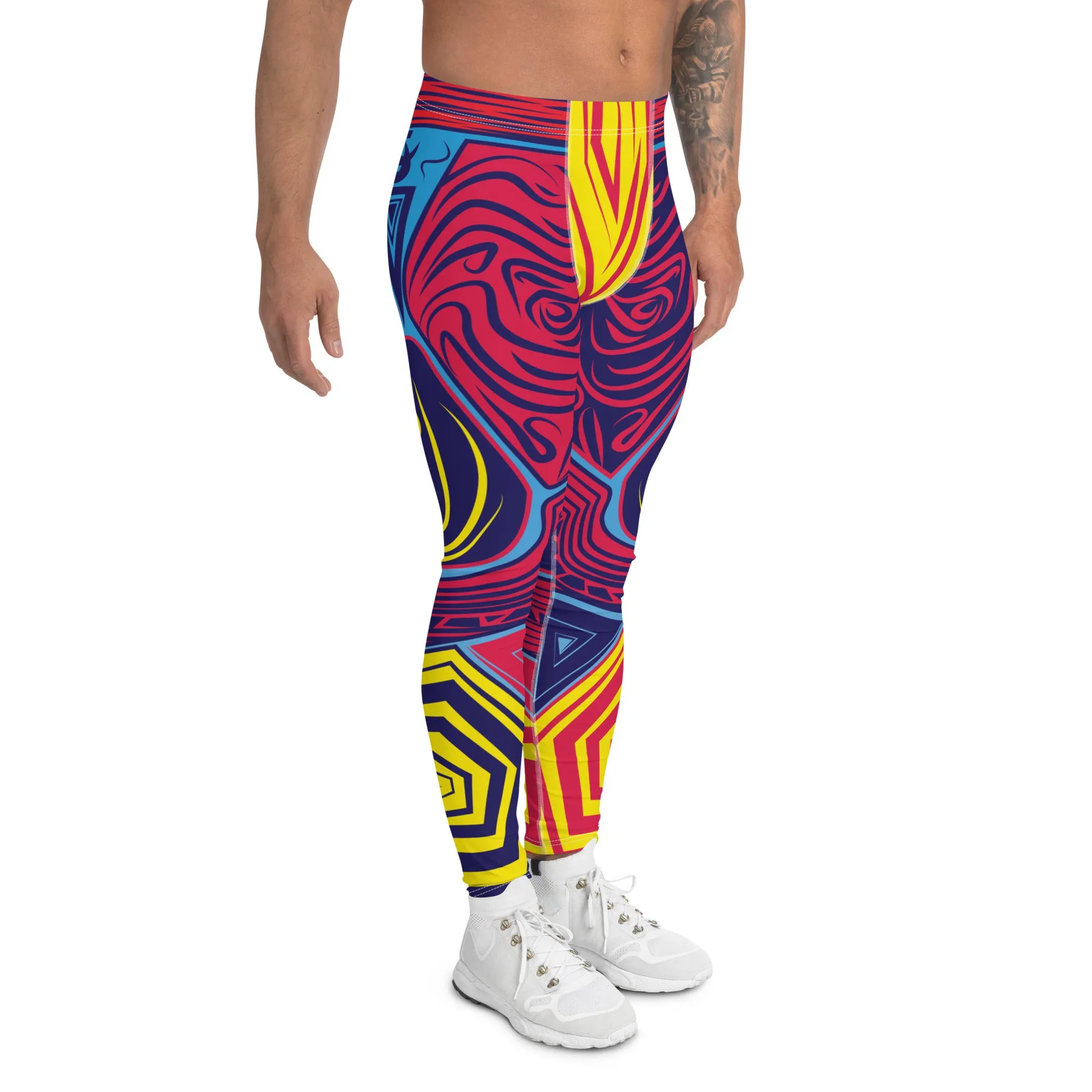 Men's Leggings, Luchador Carnival