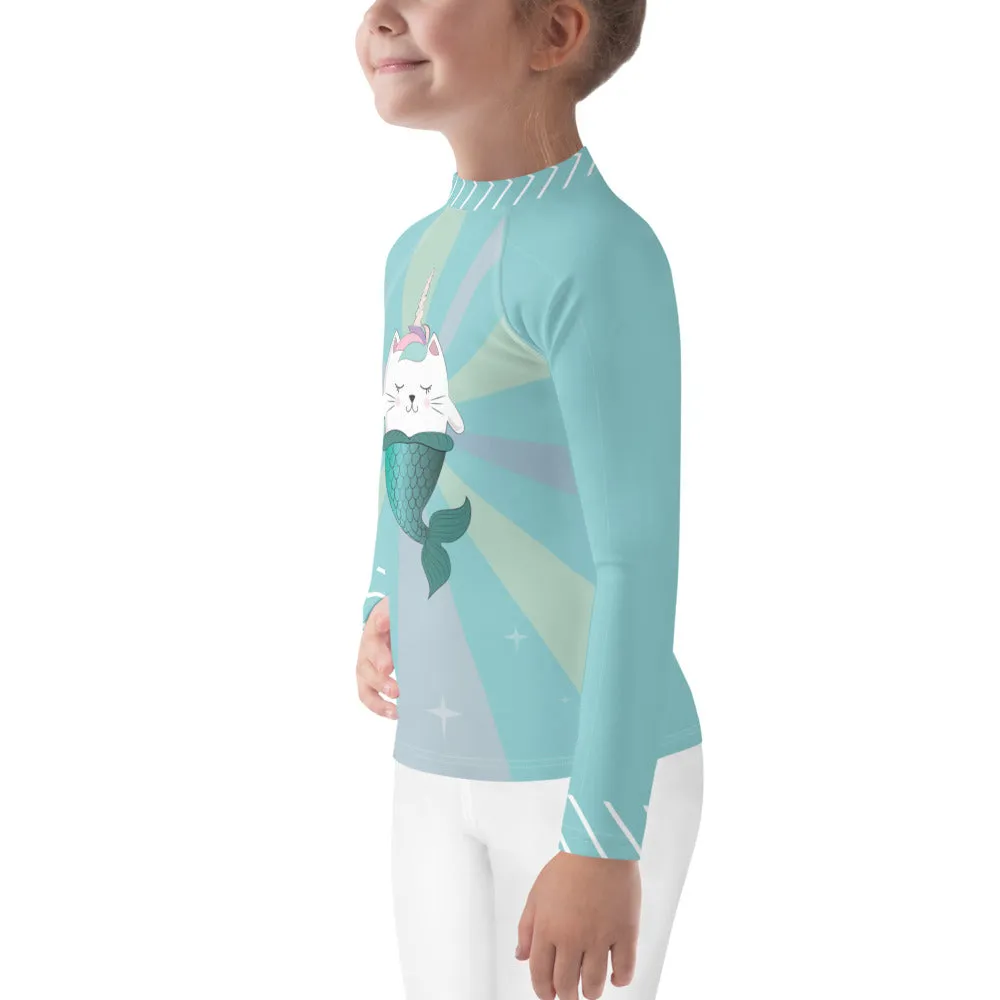 Mermaid Unicorn Kitty - Kids Rash Guard