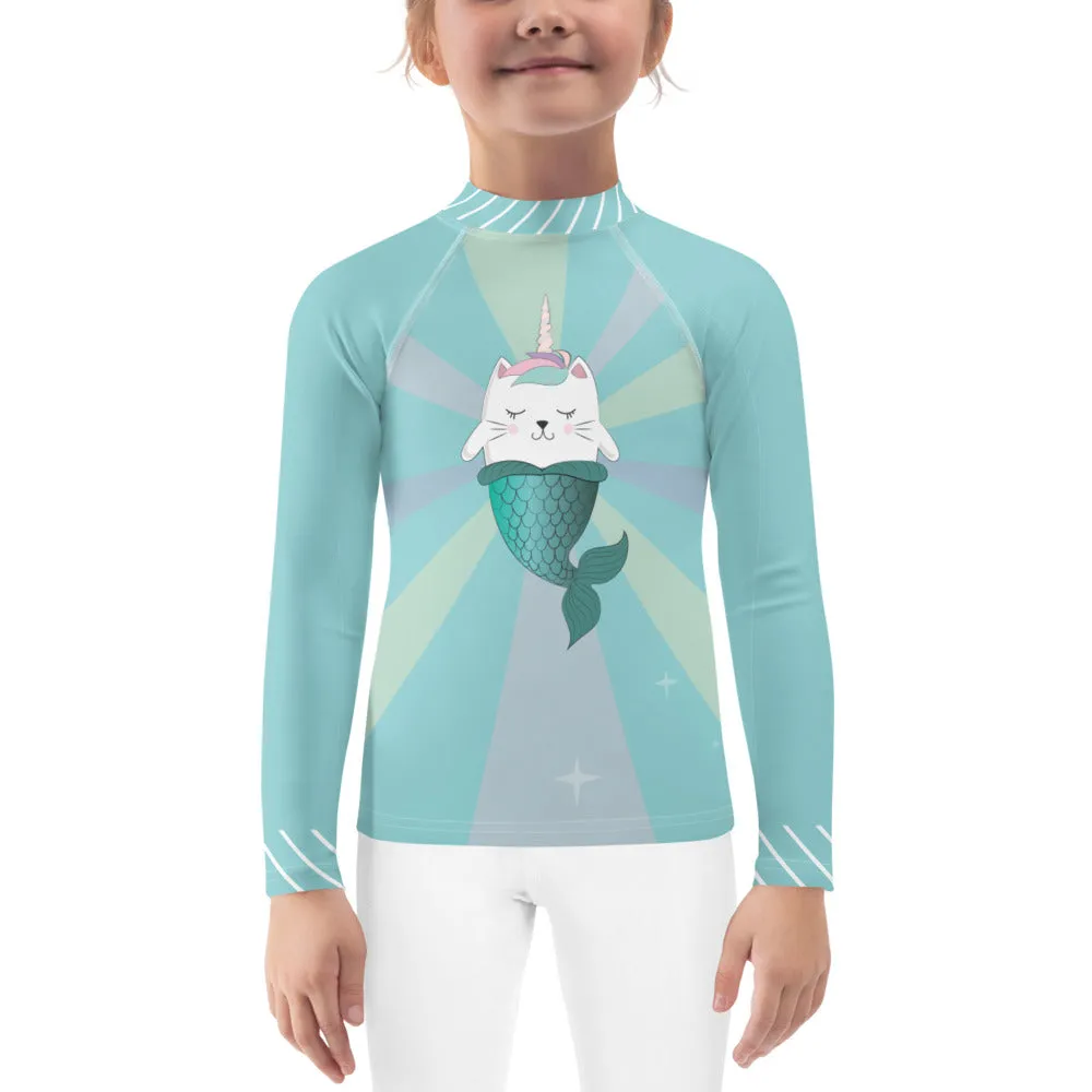 Mermaid Unicorn Kitty - Kids Rash Guard