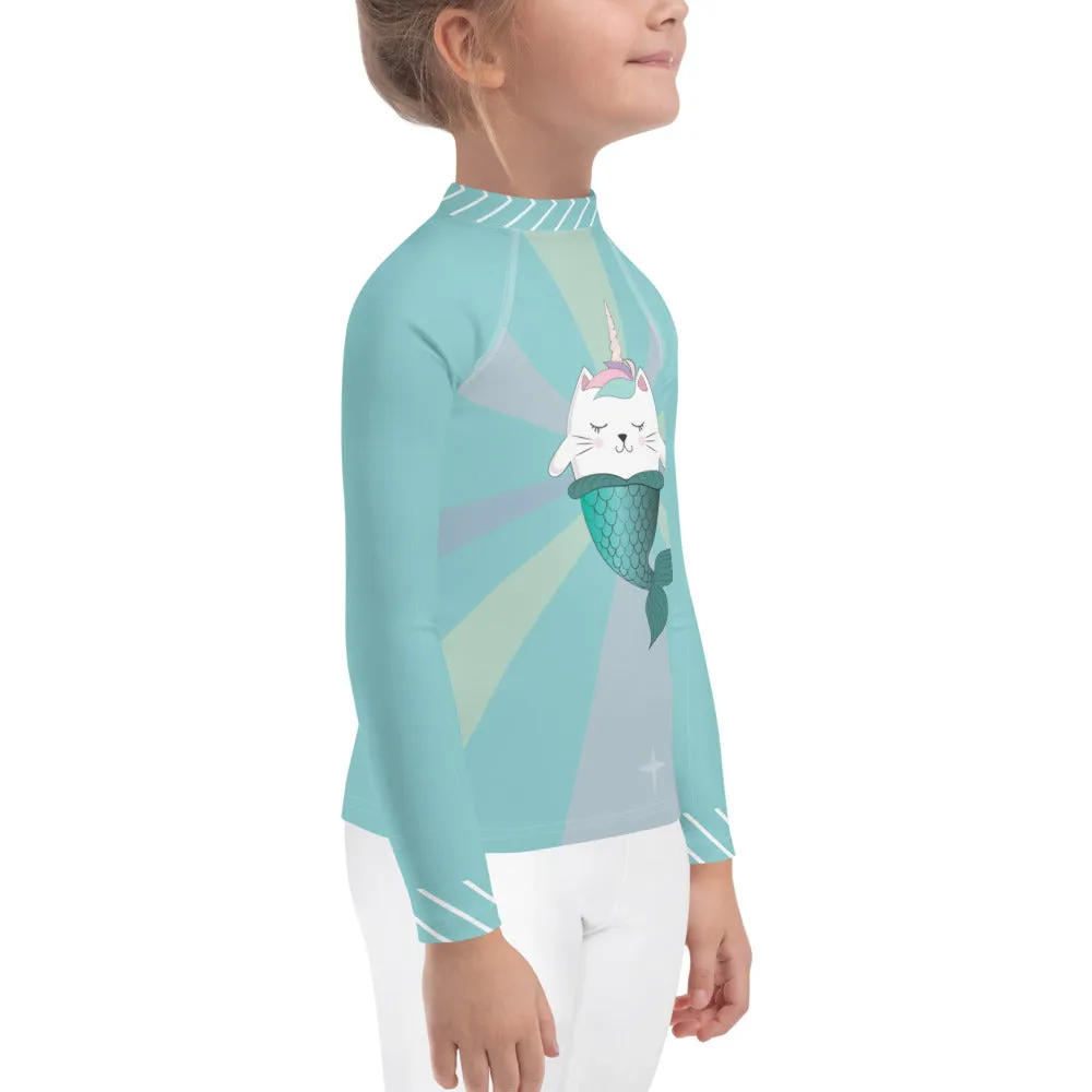 Mermaid Unicorn Kitty - Kids Rash Guard