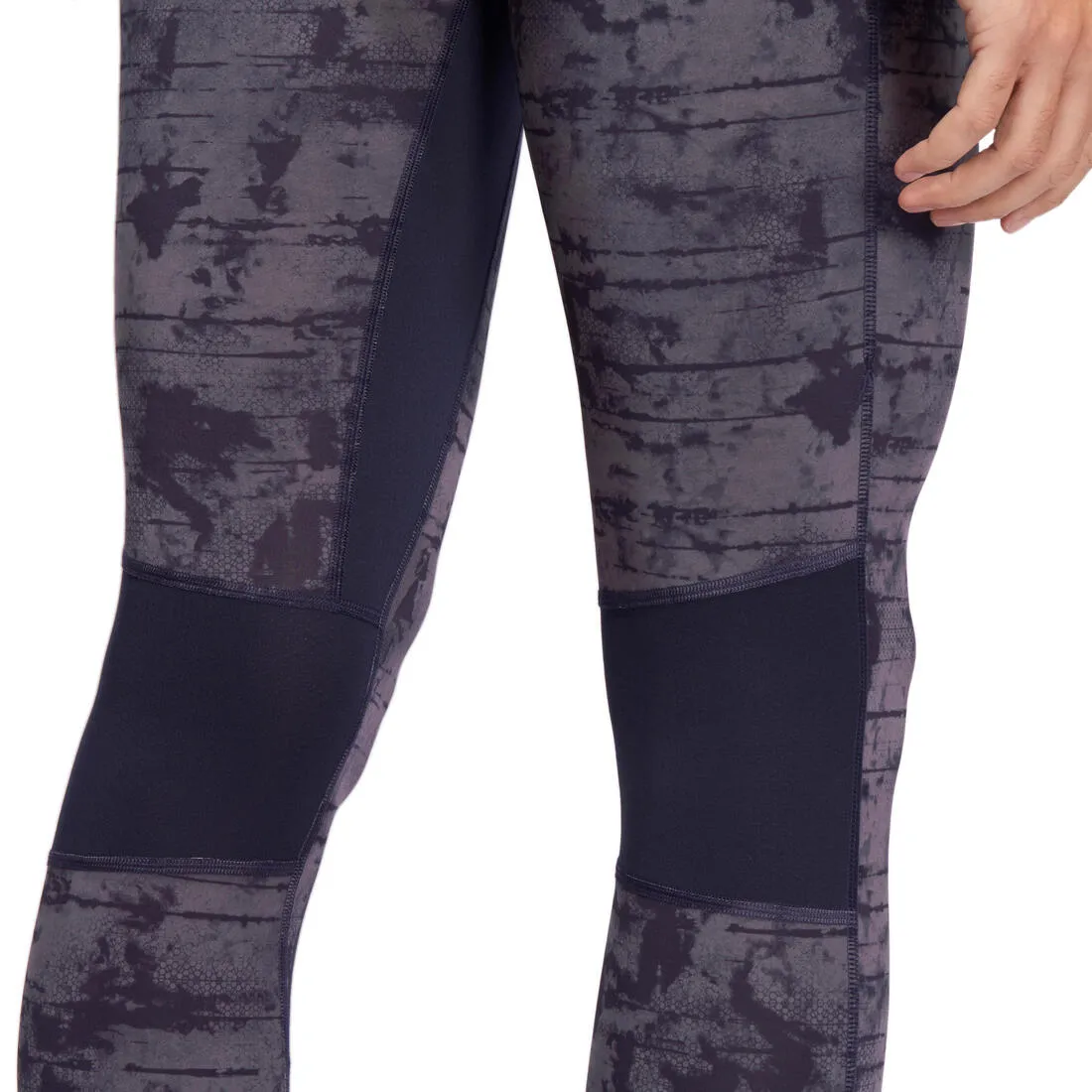 Muscle  Weight Training Fitness Leggings - Blue and Grey