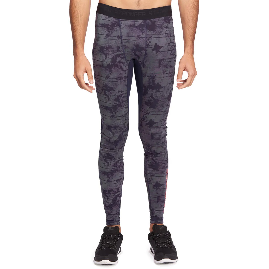 Muscle  Weight Training Fitness Leggings - Blue and Grey