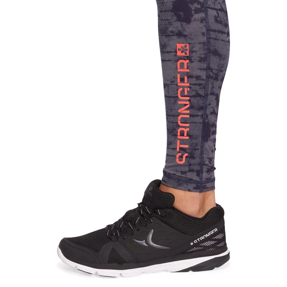 Muscle  Weight Training Fitness Leggings - Blue and Grey