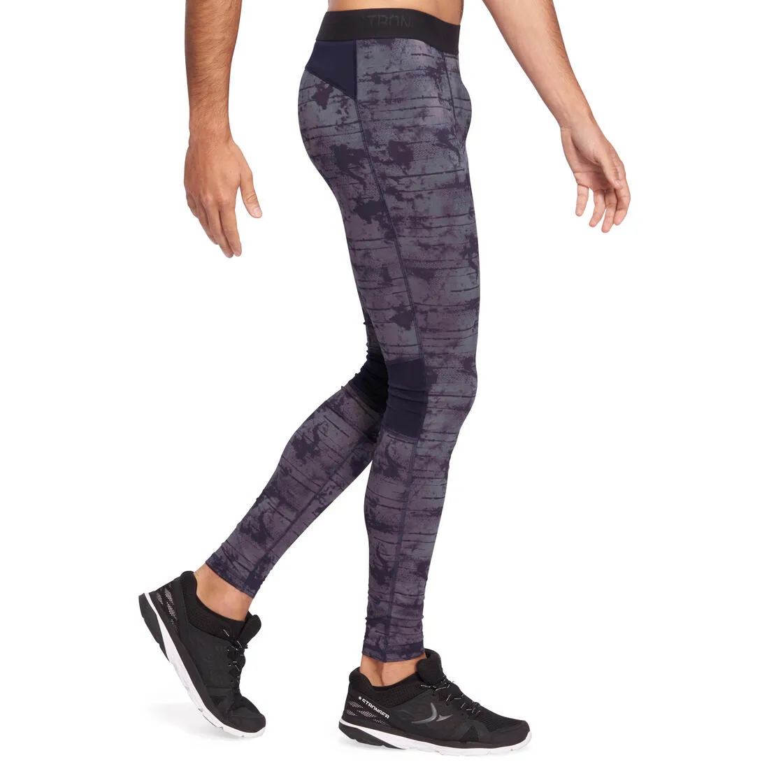 Muscle  Weight Training Fitness Leggings - Blue and Grey