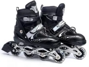 Neel Inline Skates Size Adjustable All in-line Skates in-line Skates - Size 7-9 UK in-line Skates - Size 7-9 UK (Black)