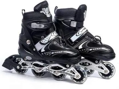 Neel Inline Skates Size Adjustable All in-line Skates in-line Skates - Size 7-9 UK in-line Skates - Size 7-9 UK (Black)