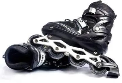 Neel Inline Skates Size Adjustable All in-line Skates in-line Skates - Size 7-9 UK in-line Skates - Size 7-9 UK (Black)