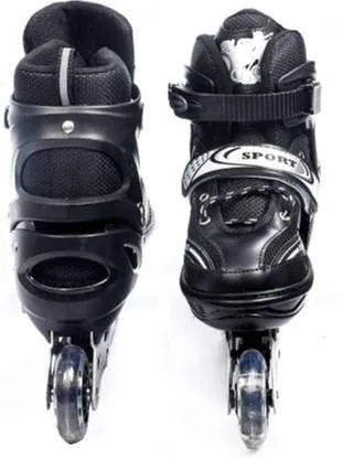 Neel Inline Skates Size Adjustable All in-line Skates in-line Skates - Size 7-9 UK in-line Skates - Size 7-9 UK (Black)
