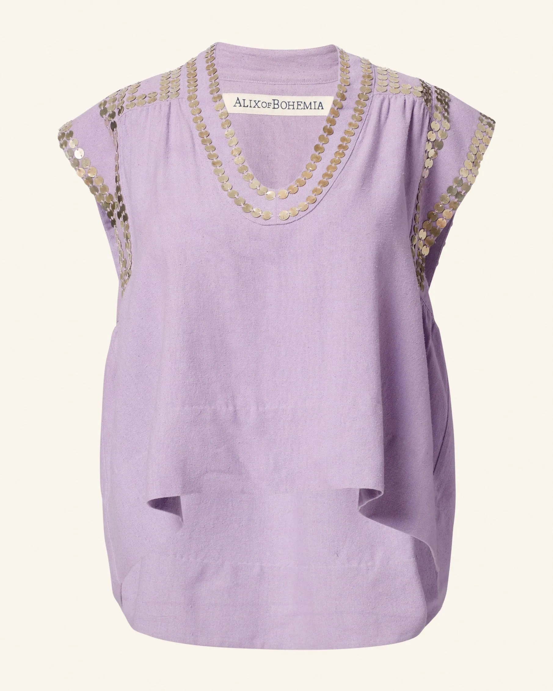 Nehru Lavender Coin Top