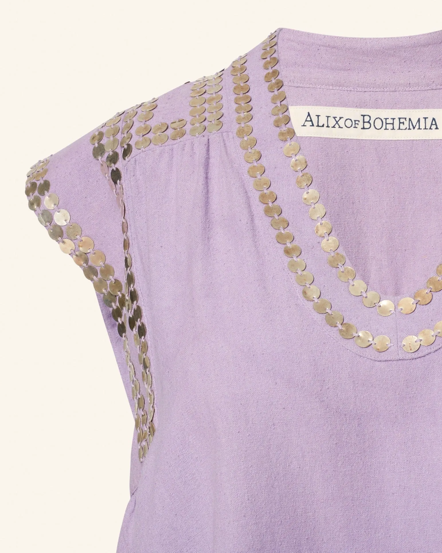 Nehru Lavender Coin Top