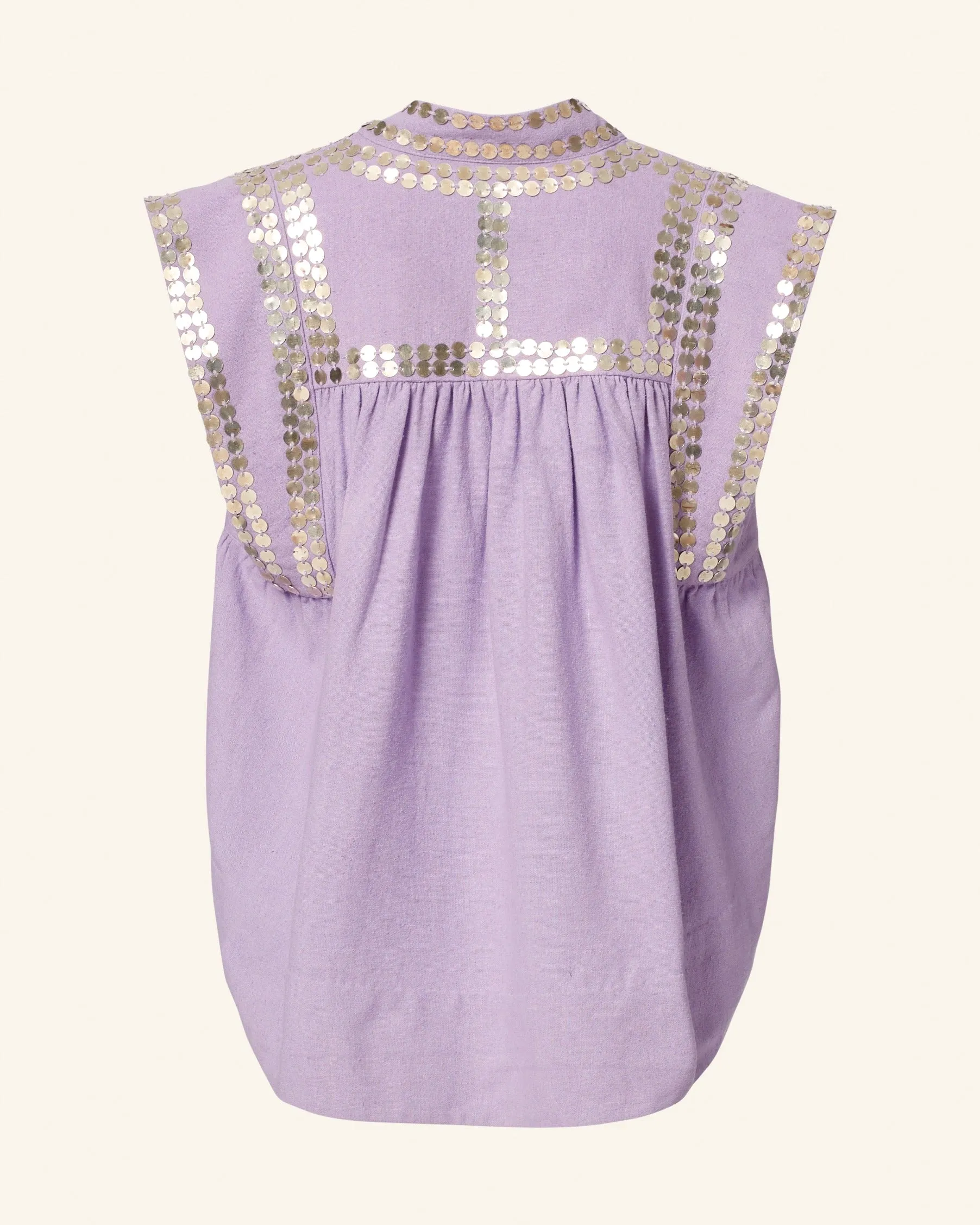 Nehru Lavender Coin Top