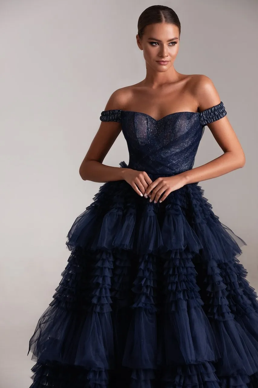 New Fashion Ball Gown Evening Dresses Off The Shoulder