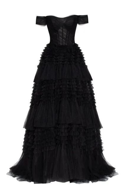 New Fashion Ball Gown Evening Dresses Off The Shoulder