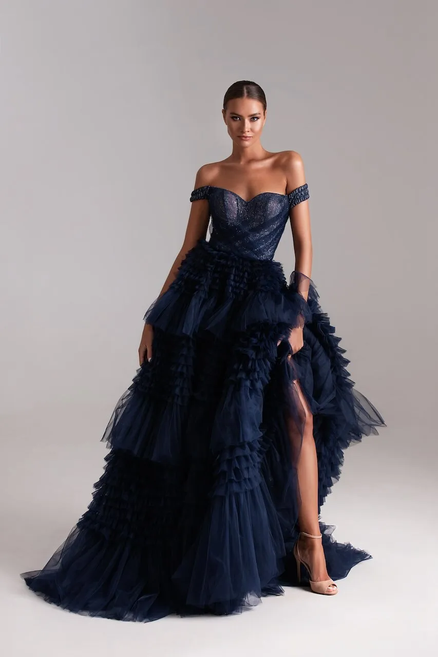 New Fashion Ball Gown Evening Dresses Off The Shoulder