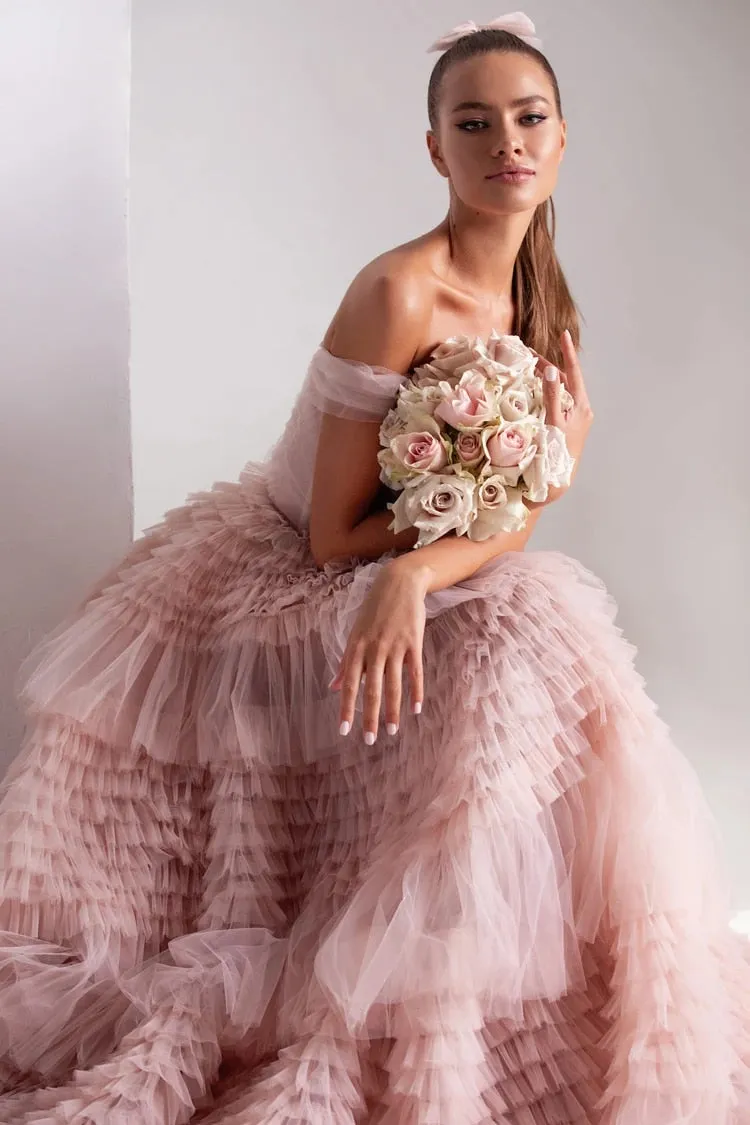 New Fashion Ball Gown Evening Dresses Off The Shoulder