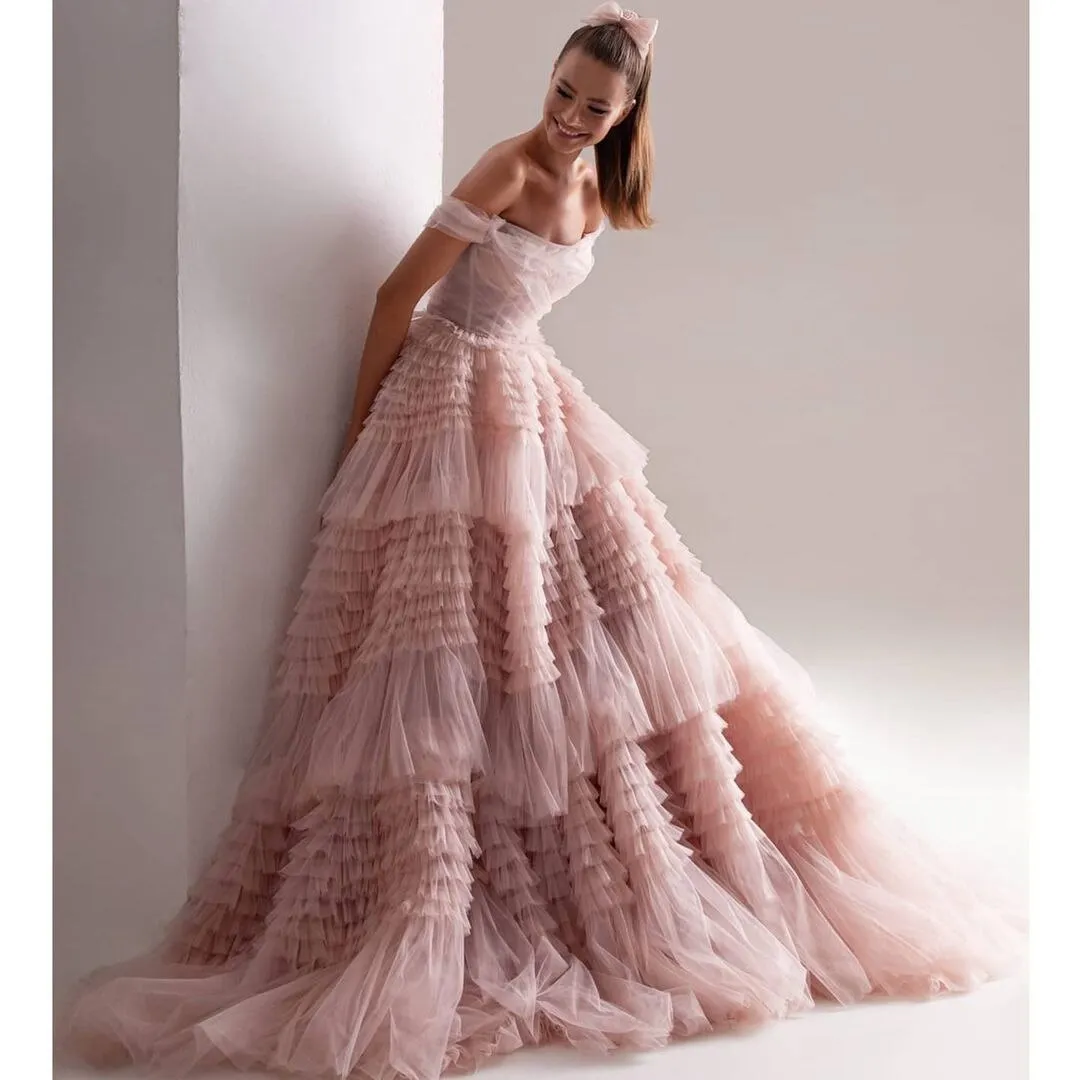 New Fashion Ball Gown Evening Dresses Off The Shoulder