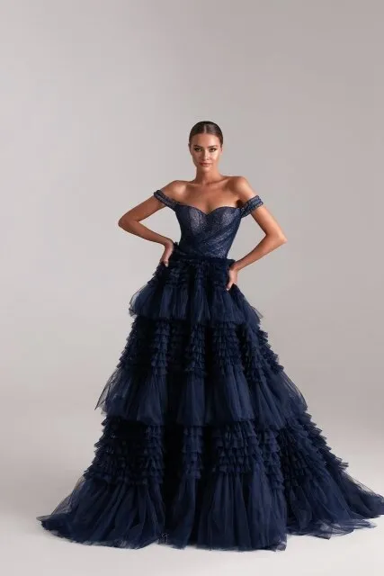 New Fashion Ball Gown Evening Dresses Off The Shoulder