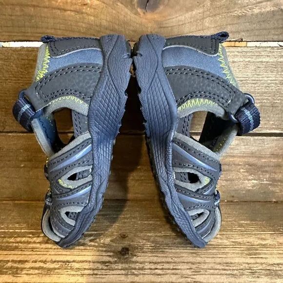 New NWOB‎ Little Kids Merrell Hydro H2O Hiker Gray Blue Sandals Shoes Size 5.5 W