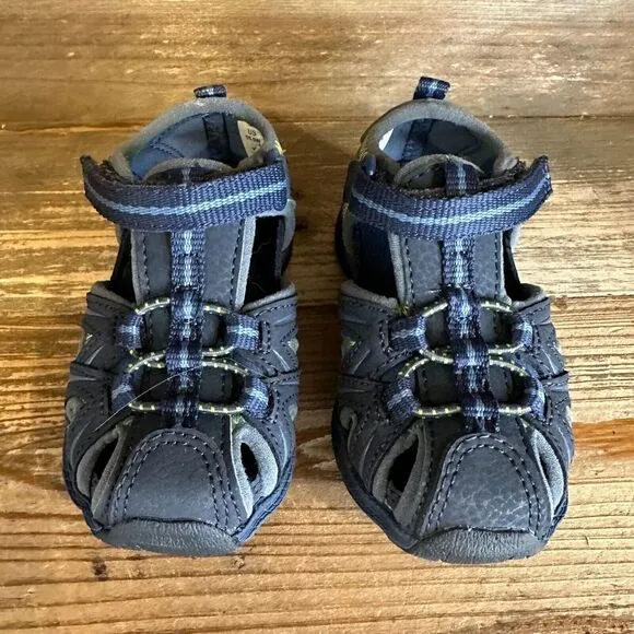 New NWOB‎ Little Kids Merrell Hydro H2O Hiker Gray Blue Sandals Shoes Size 5.5 W