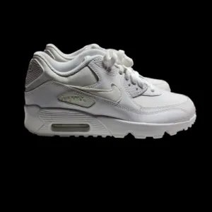 Nike Air Max 90 LTR (GS) White Leather Shoes Boys' Grade School Size 7Y