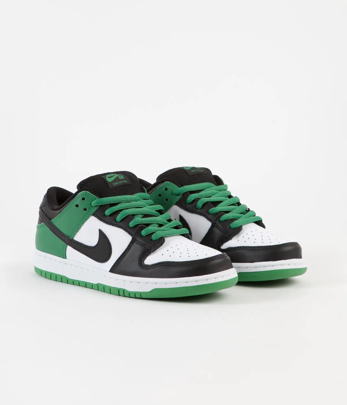 Nike SB Dunk Low Pro Shoes - Classic Green / Black - White - Classic Green - Black