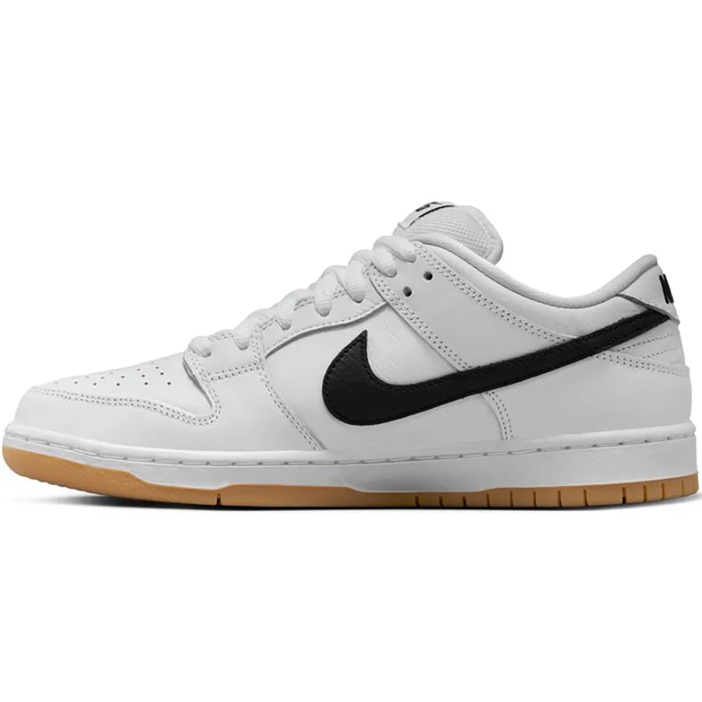Nike SB Dunk Low Pro Shoes White/Black-White-Gum Light Brown