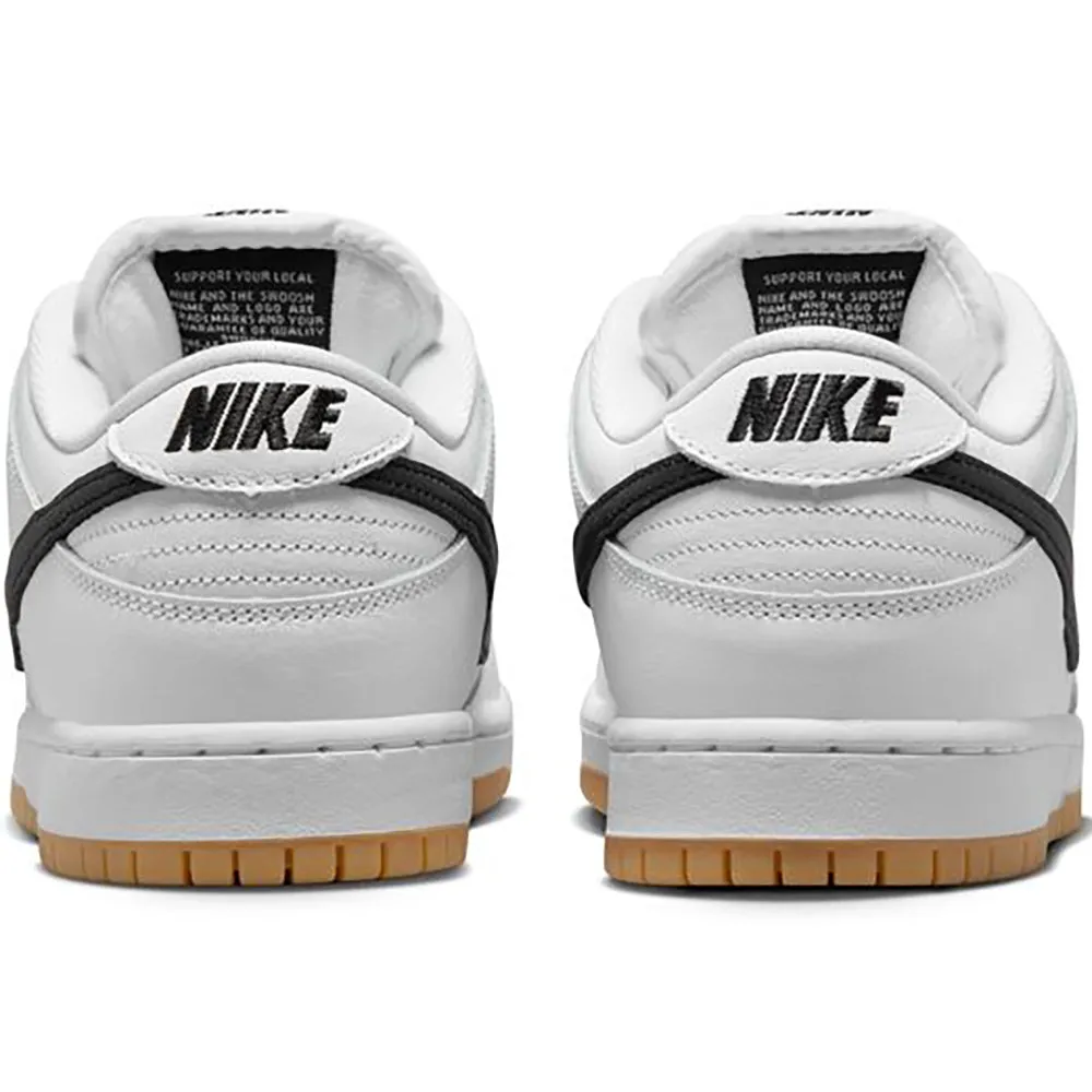 Nike SB Dunk Low Pro Shoes White/Black-White-Gum Light Brown