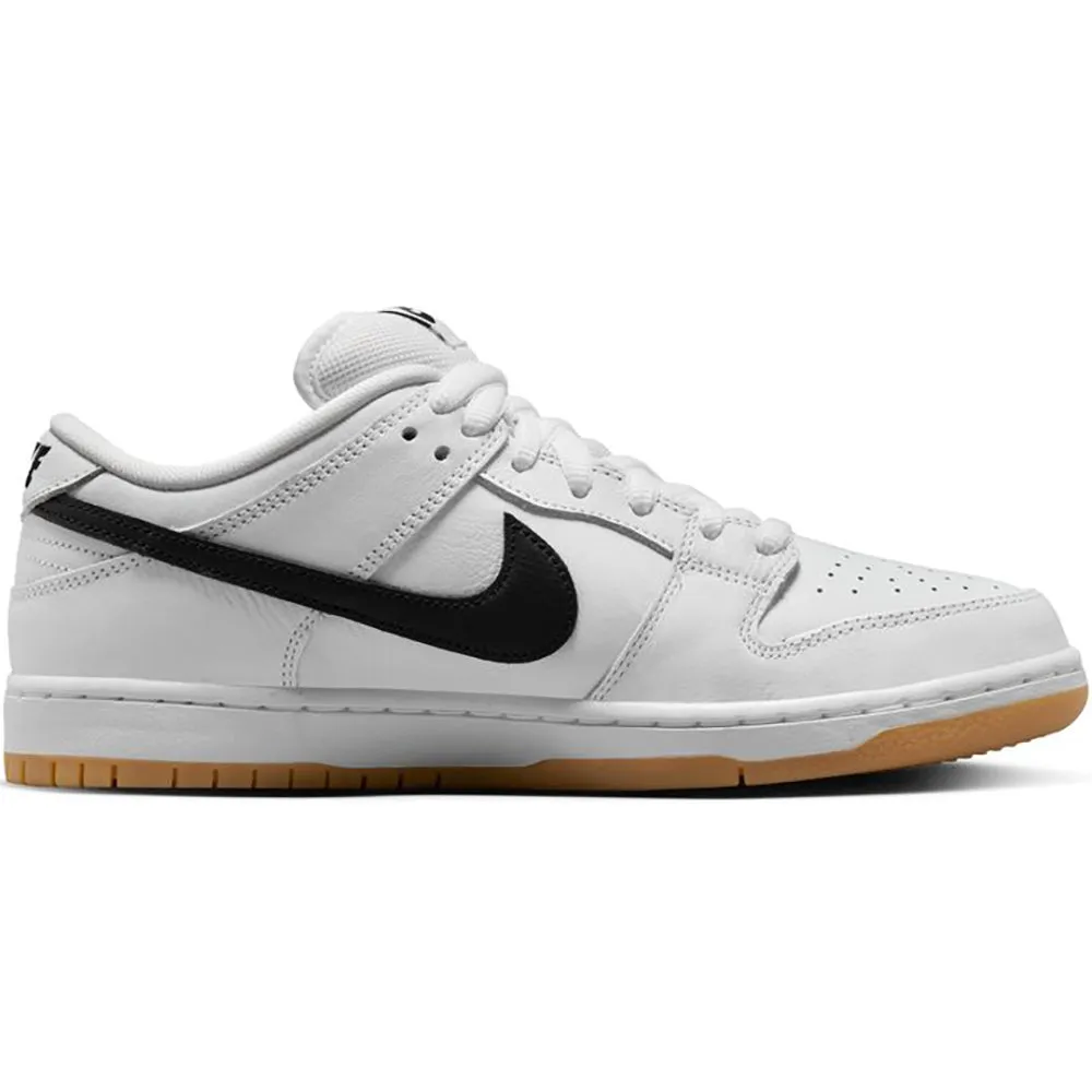 Nike SB Dunk Low Pro Shoes White/Black-White-Gum Light Brown