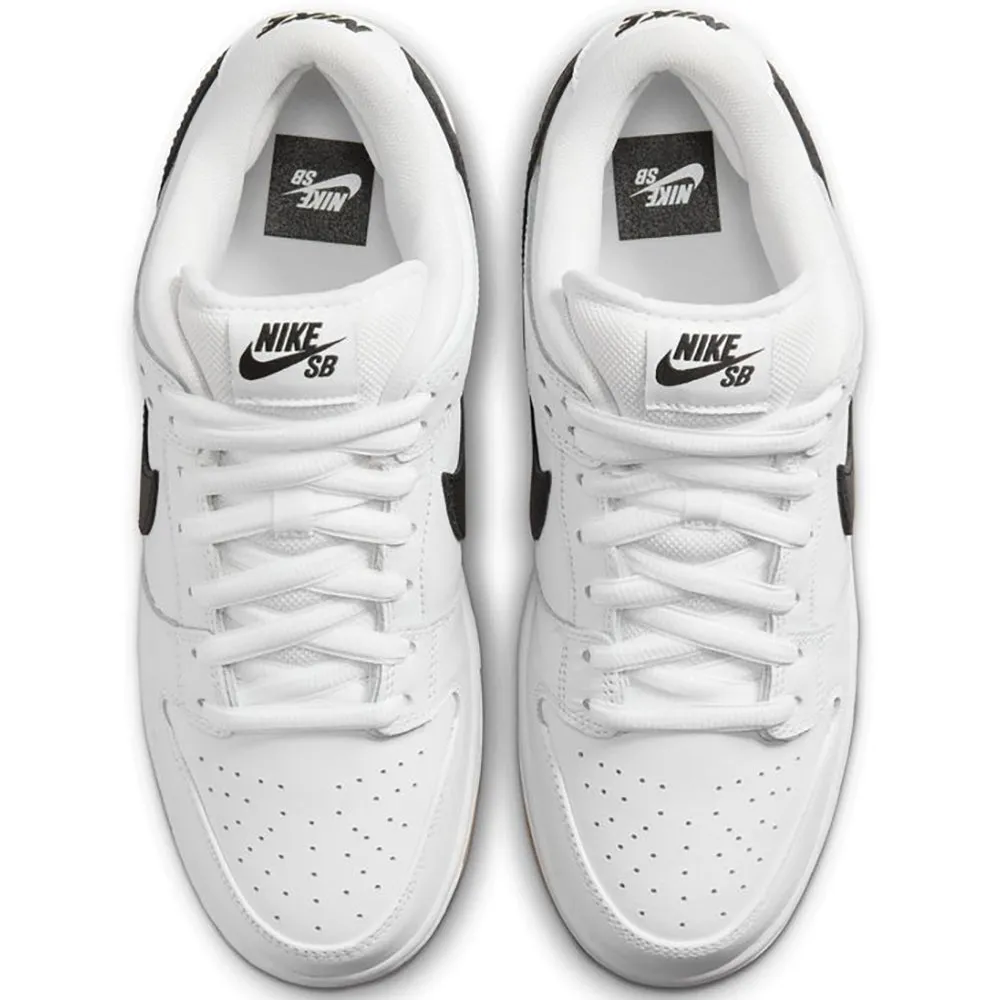 Nike SB Dunk Low Pro Shoes White/Black-White-Gum Light Brown