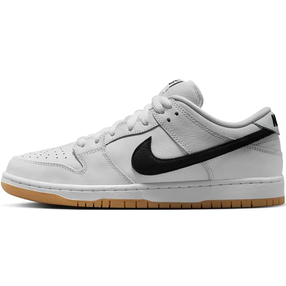 Nike SB Dunk Low Pro Shoes White/Black-White-Gum Light Brown