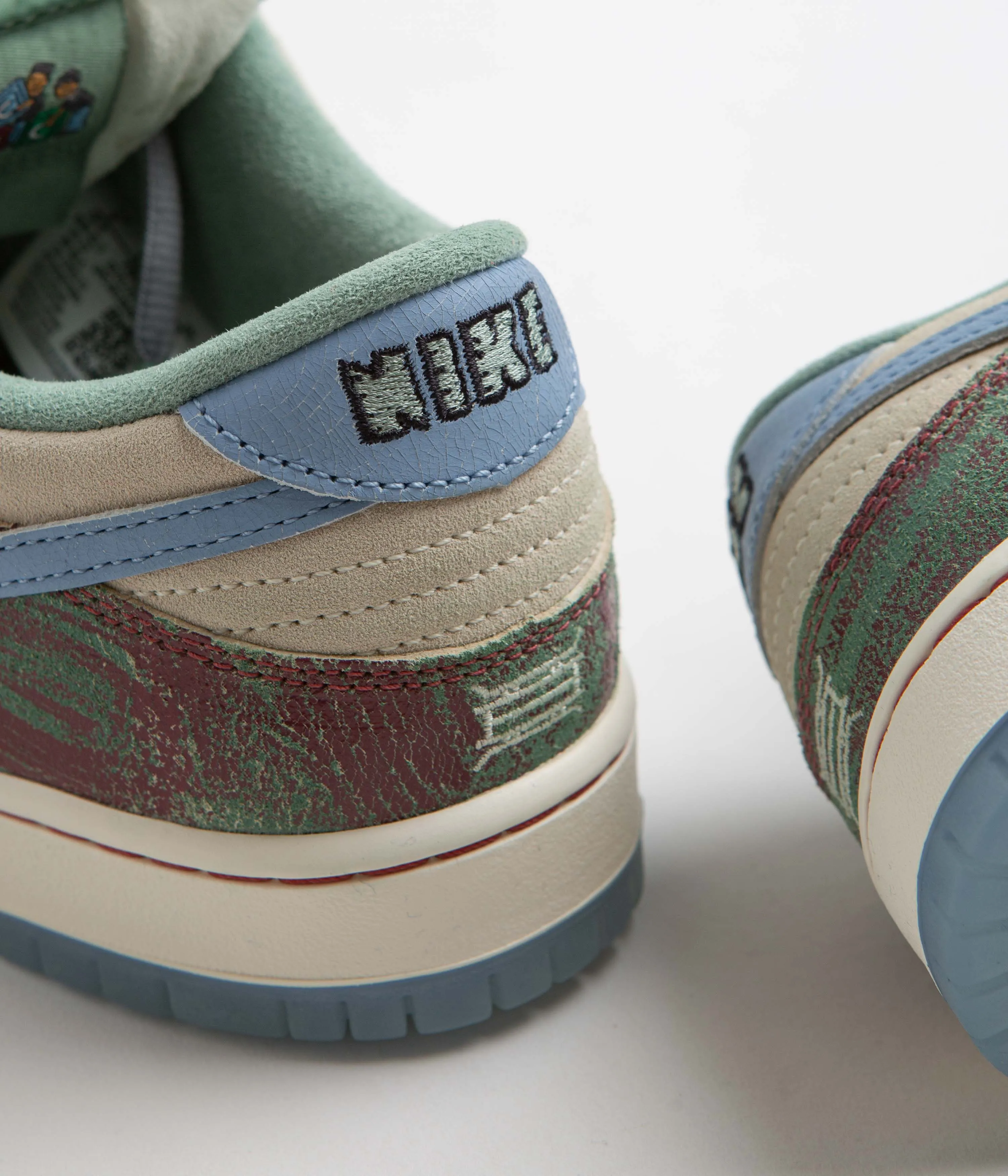 Nike SB x Crenshaw Skate Club Dunk Low Shoes - Sail / Light Blue - Cedar