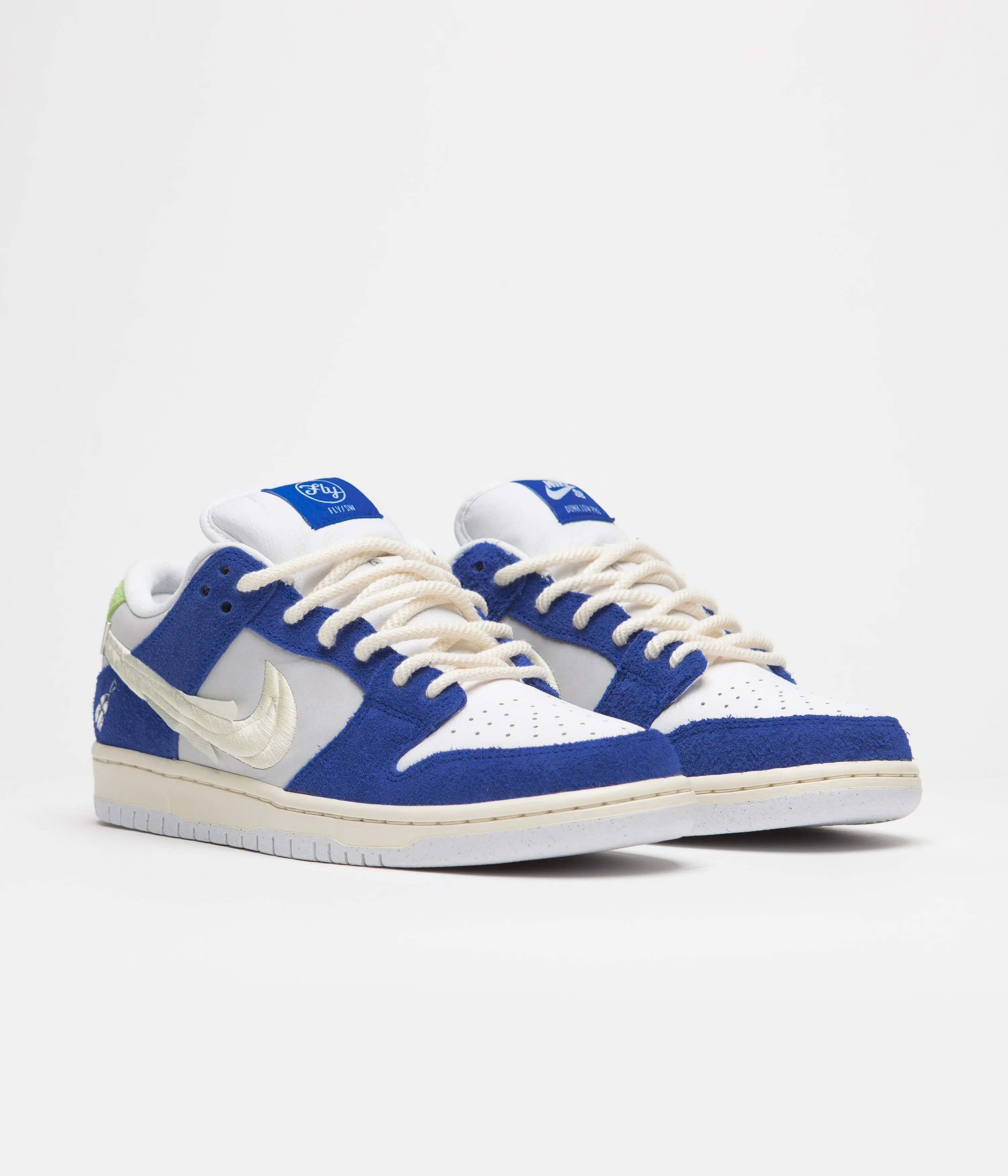 Nike SB x Fly Streetwear Dunk Low Pro Shoes - Game Royal / Sail / Grey Fog