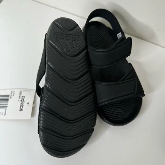 NWT Adidas kids Altaswim open toe sandals in Black size 11K