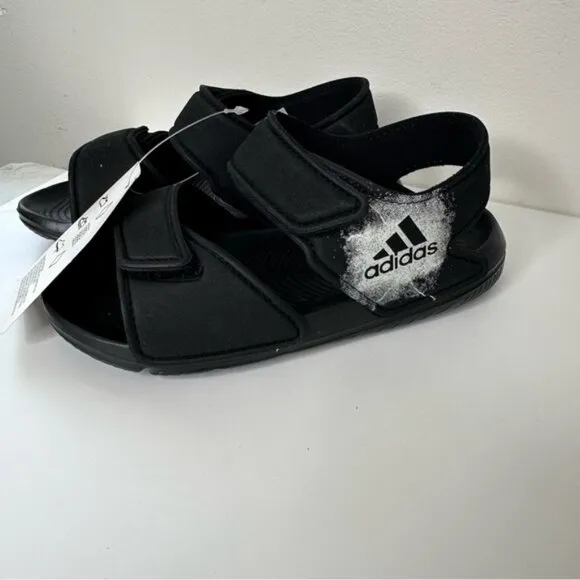 NWT Adidas kids Altaswim open toe sandals in Black size 11K