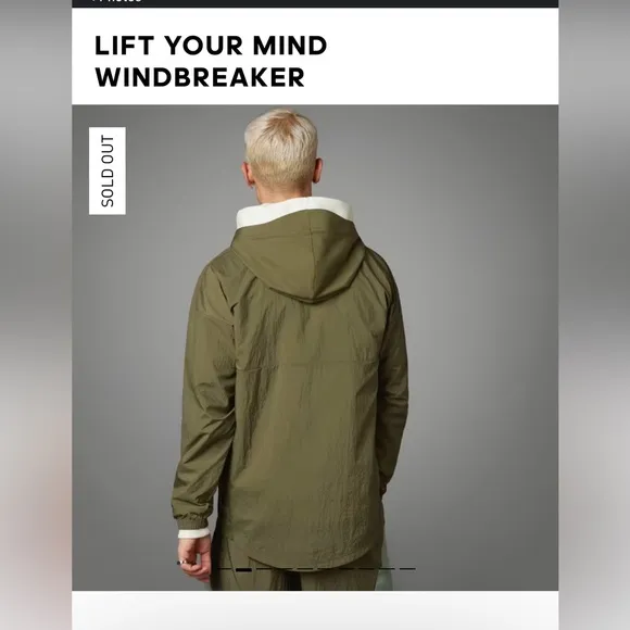 NWT Adidas Lift Your Mind Unisex Lightweight Windbreaker‎ Jacket Size Small
