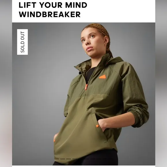 NWT Adidas Lift Your Mind Unisex Lightweight Windbreaker‎ Jacket Size Small