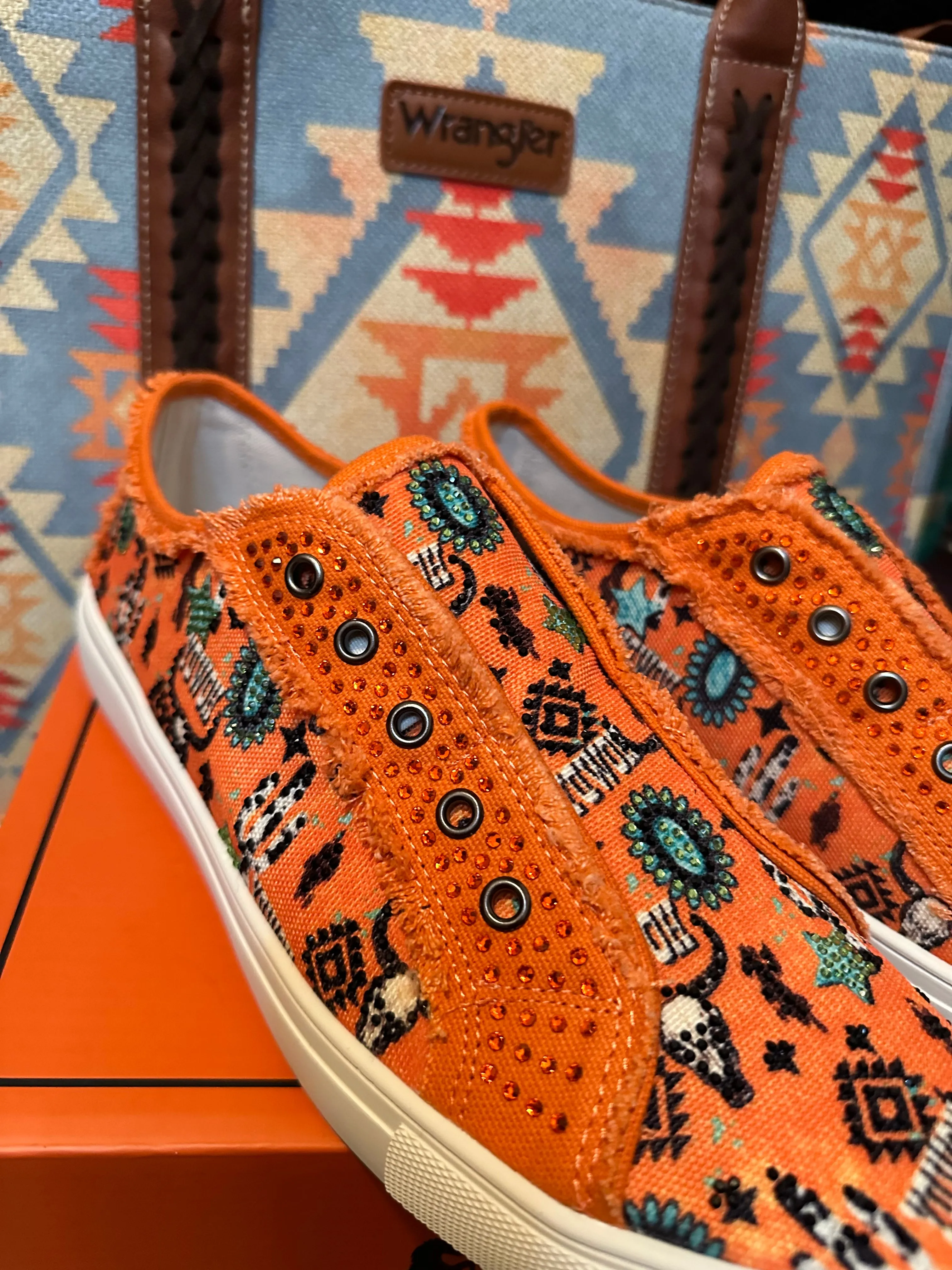 Orange Montana West Sneakers