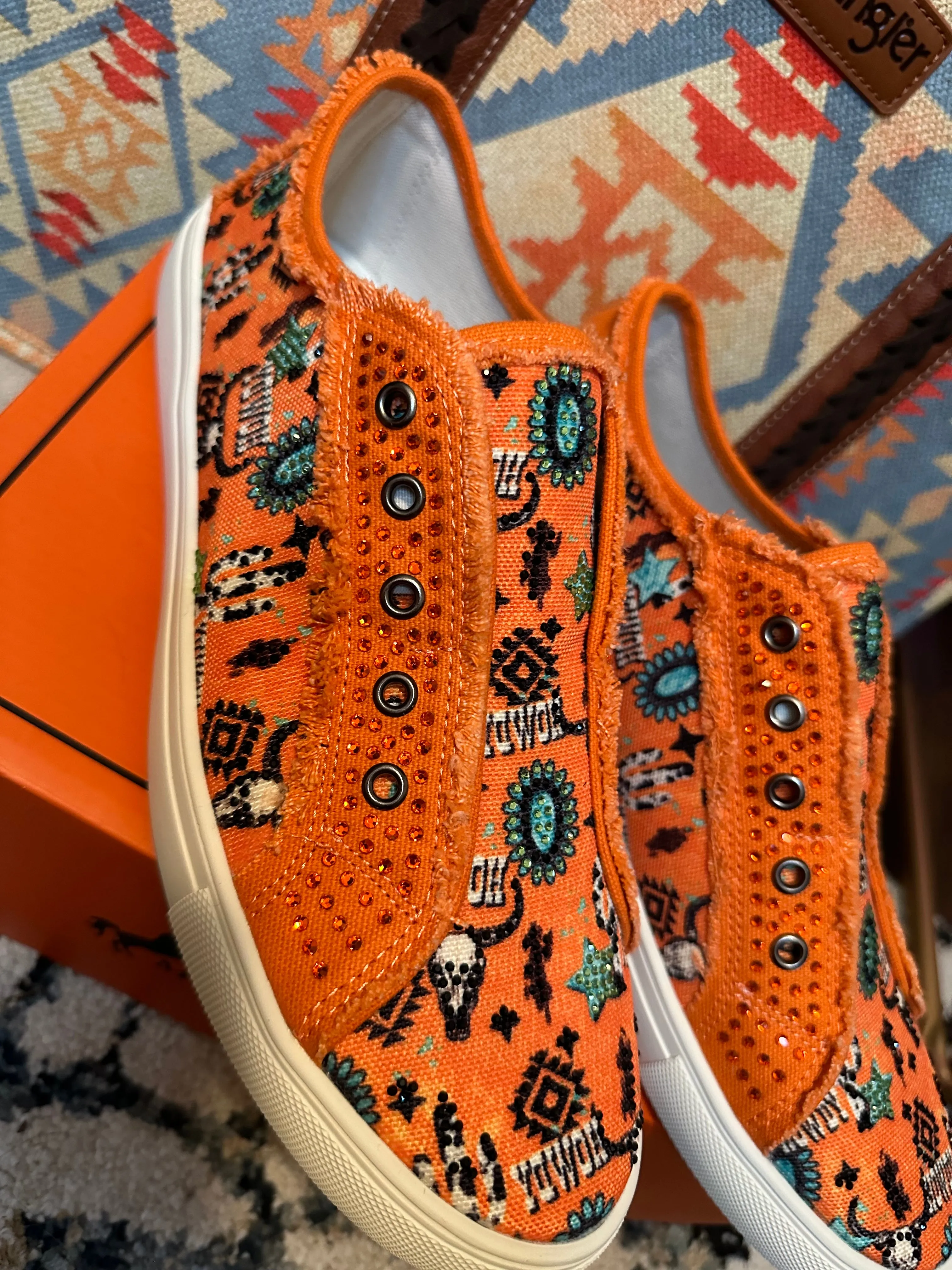 Orange Montana West Sneakers