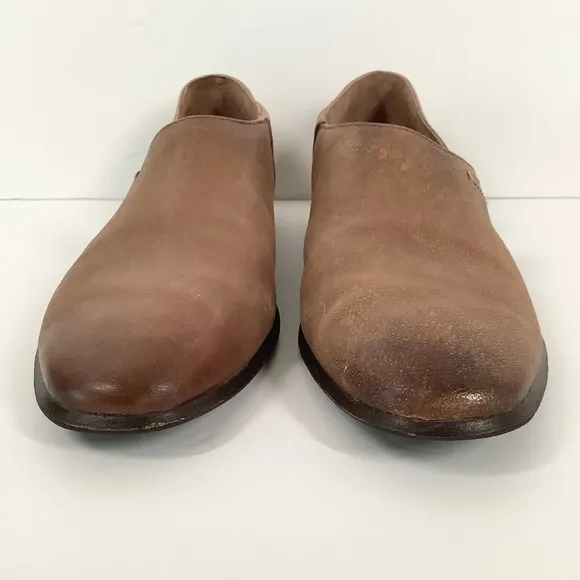 OTBT Coyote Slip-On Leather Shoe D' Orsay Side Cutout Water Resistant Neutral