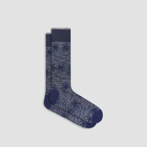 Palm Tree Melange Mid-Calf Socks